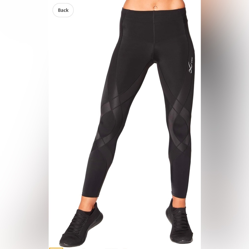 NWT women's black CW- X compression leggings size small xs